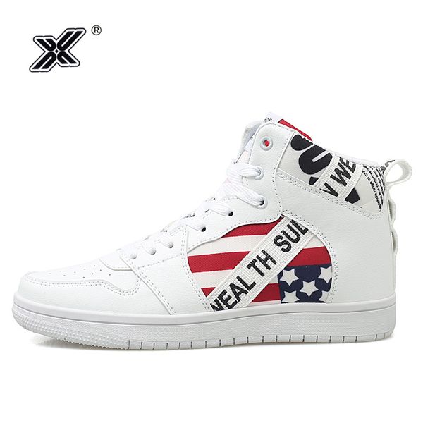 x autumn white high women sneakers couple shoes 43 fashion printed flag platform women shoes casual zapatos mujer 2019, Black